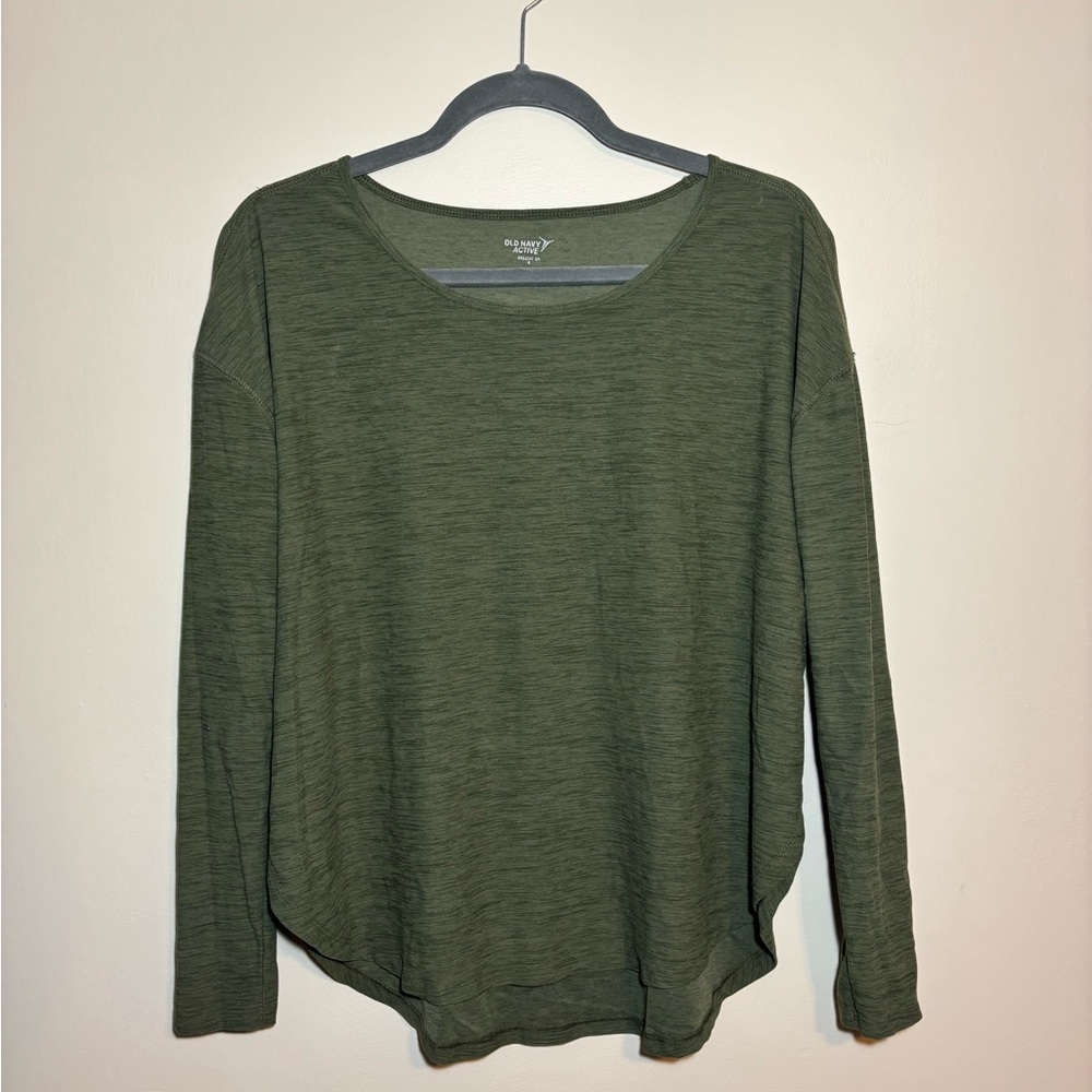 Old Navy Forest Green Long Sleeve Top
